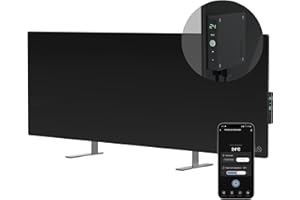 AENO Smart LED Pannello Radiante Infrarossi con WiFi 700W Risparmio Energetico ed Ecologico Riscaldatore Montaggio a Parete Orizzontale/Verticale o Autoportante Vincitore del Reddot 2023, Nero