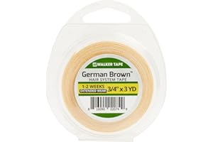 LEOO HAIR "Brown liner/Cloth/German Brown" Walker doble cara rollo cintas pegatinas adhesivo hombres sistema prótesis capilares pelo cabello reemplazo toupee peluca extensión pelo(3 yardas & 3/4 pulgadas)