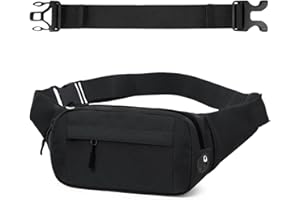 Flintronic Bumbags nerka nerka, torba na talię dla mężczyzn i kobiet, wodoodporna torba nerka z przedłużonym paskiem o 30 cm i otworem na słuchawki, torba na pasek do biegania z psem, biegania,