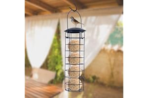 Goodtimera Support de Boules de Graisse à Suspendre, Outil Automatique de Nourriture pour Oiseaux en métal – Facile à Nettoyer et à remplir – Parfait pour la décoration de Jardin Carefully