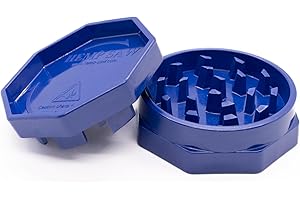 HEMP SAW® - Grinder, Hierbas Molinillo, Apto para lavavajillas, Nueva geometría de corte (azul oscuro)