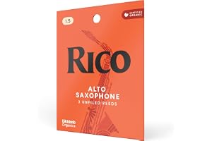 Rico Organic Alto Saxofon Vasss, Styrka 1,5, 3-pack | Rico Organic Alto Saxofon Vass ger konsekvent svar, enkel spelbarhet, varm ton och pålitlig prestanda.