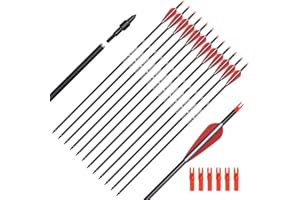 ELONG OUTDOOR Elong Frecce 28 30 31 pollici, frecce ad arco, frecce da caccia, arco lungo e arco tradizionale per attività all'aperto