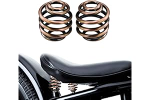 HDBUBALUS Motorrad-Solo-Sitzfedern, 5,1 cm, Federhalterungs-Set, passend für Harley Sportster Softail XL 883 1200 Dyna Fatboy Bobber, Bronze, 1 Paar