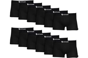 Fullluwaa Bokserki męskie, zestaw 12 sztuk, retro, bawełniane, miękkie i idealne dopasowanie (bez drapiących kartek)