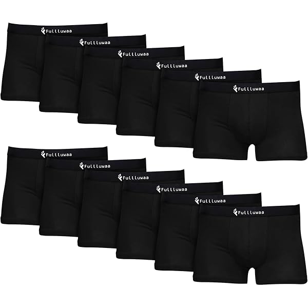 Channo Boxershorts van nylon, naadloos, uniforme kleuren, zwart, pak van 6, M