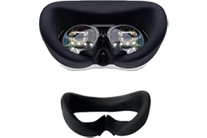 xuanto Silikon-Gesichtsabdeckung rutschfest VR Zubehör Headset VR-Zubehör für PICO 4 Schattierbare Wirkung schützt Ihre Augen für Pico 4 Face Cover, schweißfest, weich und waschbar (schwarz) (schwarz)