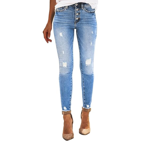 Enjoy 5 Pocket Super Stretch Lang dames broek blauw 4556