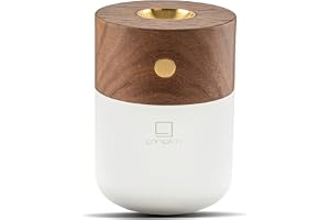 Gingko Smart diffuser lampa • doftoljediffusor med stämningsljus • dimbar • Tillverkad av hållbart trä • trådlös, uppladdning