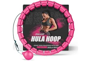 Active 100 Gewichteter Hula Hoop, Infinity Smart Hula Hoops mit 16 Knoten, 360 Grad Auto-Spinning Ballmassage, Infinity Hoop für Erwachsene, Fitnessgerät zur Gewichtsabnahme