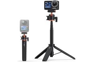 VKESEN 21"/54cm Mini Tripod Selfie Stick for DJI Osmo Action 5 Pro, Osmo Action 4, Osmo Action 3, Osmo 360, Osmo Nano, 2-in-1 Portable Extendable Volg Handle Stand for Travel - Osmo Action Accessories