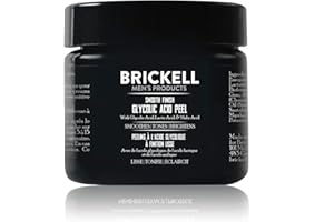 BRICKELL MEN'S PRODUCTS Brickell Men's Cáscara de Ácido Glicólico de Acabado Liso Para Hombres, Natural y Orgánica, Cáscara Antienvejecimiento Para Arrugas, 59 Mililitros, Perfumada
