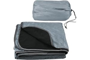 SLTAXAR Wasserdichte Decke Outdoor Campingdecke Fleece 140 x 200 cm Fleece Decke Reise Grau Camping Decke Warm Camping Blanket Isoliert Waterproof Picknickdecke Maschinenwaschbar für Picknick Auto