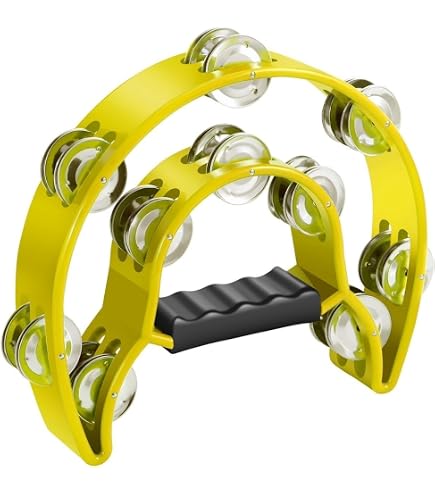 Percussion Plus PP486/5 Half Moon Tambourine - Yellow : Amazon.co