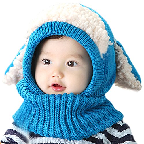 Etosell Lovely Warm Toddler Kids Baby Unisex Woolen Kintted Scarves Cap