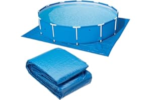 Mineup Rectangle Pool Ground Cloth, 274 * 274CM Foldable Swimming Pool Floor Protector, Waterproof Square Swim Pool Mat, Ground Sheet Paddling Pool Protective Mat for Frame Pool, Above Ground Pools