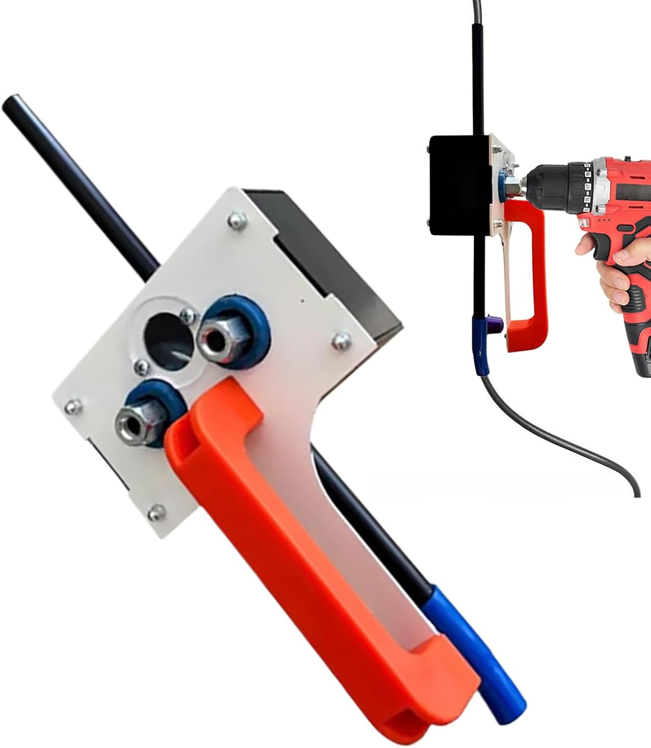Herramientas para Tiro de Cables,Equipo Eléctrico Manual para Conductos - Tiracables de 8mm Accionado por Taladro,Para espacios estrechos en tuberías, paredes, subterráneos, centros de datos, exterior