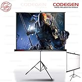 Codegen TX-24 240X200cm Tripod Ayaklı Taşınabilir Projeksiyon perdesi, Siyah