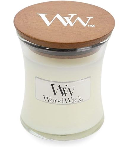 WoodWick Geurkaars, glas, wit, 85 g