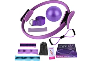 YANGUN 11 Articles Kit Pilates, Pilates Accessoires, Fitness Materiel, pour Tonifier Les Cuisses, Les Fesses, Les Abdominaux Et Les Jambes, pour La Formation Au Gymnase, Hommes, Femmes