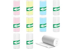 SPERMUOY Lot de 10 rouleaux de papier thermique autocollant pour mini imprimante photo mobile - 57 x 25 mm - Pour enfants