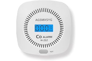 Carbon Monoxide Alarm Battery Powered, AGSMXSYG Carbon Monoxide Detector Battery Operated with Digital Display, CO Detectors Alarms Monitor for Home,RV & Kitchen