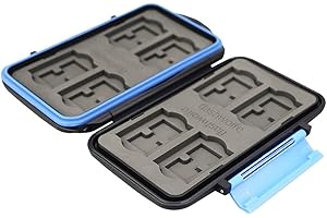 ‎FLASHWOIFE Flashwoife, 16 x Micro SDHC Karten Holder, Aufbewahrung SD Flash Card Case, Speicherkarten Etui Schutzbox, Hülle, spritzwasserfest, staubabweisend, schwarz