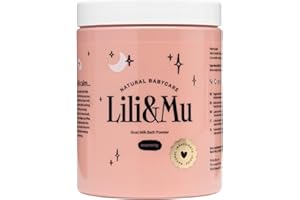 NATURAL BABYCARE LILI&MU LiliΜ Sales de Baño de Leche de Cabra 220 g | Ideal para Embarazadas | Baño de Leche Relajante con Sal Natural y Aceite de Jojoba | Regalo de Relajación para Mujeres | Cosmética Natural Orgánica