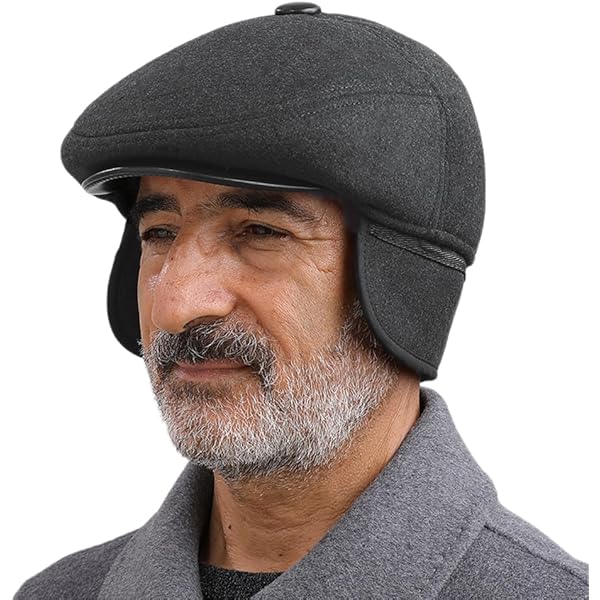 Casquette Plate Homme Avec Doublure Polaire Et Protection Oreilles - Chapeau Hiver Printemps Automne Chaud Et Confortable