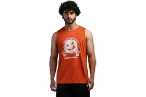 CHKOKKO Sleeveless T Shirts Gym Vest for Men Workout Graphic Printed Premium Cotton Blend Tank Top for Man Running Vest Sando Gym Wear Lightweight Breathable Casual Summer Wear Boys