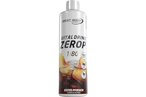 ‎BEST BODY NUTRITION Best Body Nutrition Vital Drink ZEROP® - Eistee-Pfirsich, Original Getränkekonzentrat - Sirup - zuckerfrei, 1:80 ergibt 40 Liter Fertiggetränk, 500 ml