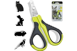 Alinana Nożyce do pazurów dla królików, pazurów, kotów z wyjątkową głowicą tnącą 25 stopni, profesjonalny obcinacz do pazurów dla małych psów, szczeniaków, kotów, zajęcy, zakrzywione ostrze