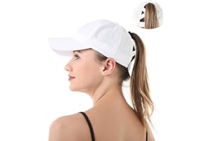 YAMEE Cappello da Baseball Donna Estate Pony cap, Berretto da Baseball da Donna a Coda di Cavallo, ponycap Asciugatura Rapida Cappello Cappello con Visiera(Circonferenza della Testa: 57-58 cm)