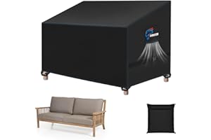 SIRUITON Funda Protectora para Banco de 2 Plazas,Fundas Impermeables para Sofás de Jardín,Cubierta Protectora de Muebles,a Prueba de Viento,y Anti-UV,Tela Oxford 420D Transpirable(131x69x65/89 cm)