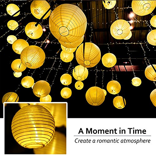 Solar Lichterkette Lampions , Ubegood Lichterkette 20er LED Lampions Laterne 3Meter für Outdoor , Haus , Garten , Party , Weihnachten , Weihnachtsbaum , Warmweiß [Energieklasse A+++] - 2