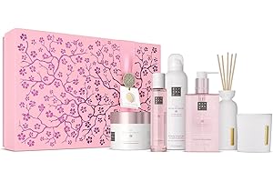 ‎RITUALS RITUALS Geschenkset für Frauen The Ritual of Sakura XL – Kirschblüten-Badeset in luxuriöser Geschenkbox mit Duftkerze, Handseife, Haar- & Körperspray, Körpercreme, Duschschaum und Mini-Duftstäbchen