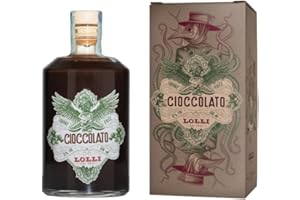 Liquore artigianale Cioccolato Lolli Limited Edition con astuccio serigrafato. Bottiglia da 500 ml. 15% vol.