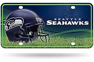 RICO INDUSTRIES Rico NFL Seattle Seahawks Auto Metal Etiqueta Coche Placa de Licencia MTG