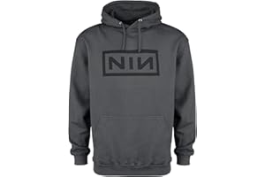 Nine Inch Nails Classic Black Logo Männer Kapuzenpullover Charcoal Band-Merch, Bands