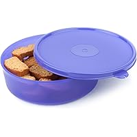 Signoraware Round Big Classic Lunch Box, Set of 1, Deep Violet (Plastic)