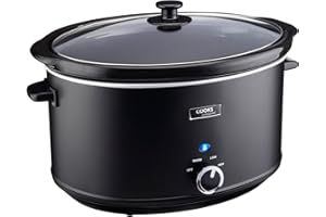 Cooks Professional Slow Cooker | Slow Cookers with Glass Lid & 2 Heat Settings | Including Keep Warm Function | One Pot Cooker for Large Family | 8 Litres