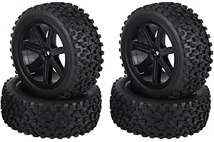 VGEBY1 4 Pneumatici in Gomma, Pneumatici Ruota 1/10 RC Racing Crawler Auto su Auto da Corsa (Nero)