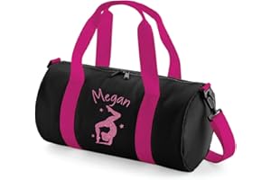 Absolutely Top Girls Personalised Gymnastics Handstand Glitter Barrel Bag