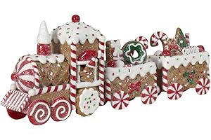 Christmas Paradise Deko Lebkuchen-Zug Weihnachtliche Dekoration Weihnachtsdeko 33cm Bunt