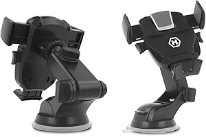 ‎HAMMER H HAMMER Uchwyt samochodowy, uniwersalny uchwyt na telefon samochodowy do telefonów komórkowych, smartfonów, 2 w 1, uniwersalna kompatybilność, mocowanie samochodowe 360 stopni