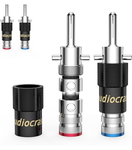 Tertullus 4 pieces High End Splitter cable for speakers speaker cable y- splitter Carbon fiber Black For cables up to 16mm * 2 outputs Tertullus 4 pieces High End Splitter cable for speakers speaker cable y- splitter Carbon fiber Black For cables up to 16mm * 2 outputs