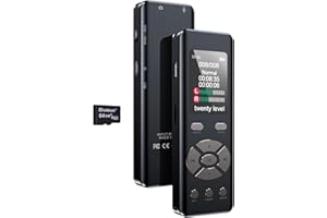 64GB Digital Voice Recorder Device 1536kbps HD Voice Activated Recorder with Playback - DISTANCEE Audio Recording Device with Noise Reduction Dictaphone Voice Recorder with MP3 Player