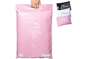 ‎EMBALLAX EMBALLAX - 30 Versandtaschen Warensendung - XL 45x35cm - UNDURCHSICHTIG/WIDERSTANDSFÄHIG/WASSERDICHT - Versandtüten für Kleidung - Umschlag für Kartons - Versandbeutel - Versandtasche - Danke