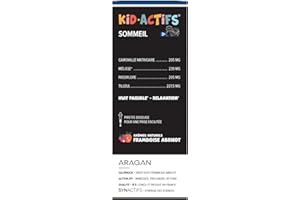 ARAGAN Kidactifs Sommeil Sirop Enfant - Goût Framboise Abricot - Camomille, Tilleul, Passiflore, Mélisse - A Partir d'1 An - 12 à 25 jours - Fabriqué en France