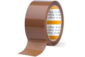 M-Office Ruban Adhésif Marron pour Emballage, Expédition, Déménagement et Artisanat - Sceau Sûr et Résistant (1 Unité, 48 x 66 m)